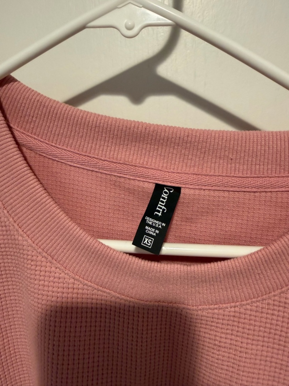 Comfortable Women's Pink Waffle Lounge Set - Picture 10 of 12